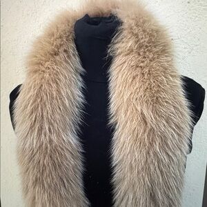 Luxury Real Look‎ Faux Fur Scarf Neck Warm Fur Collar Shawl Wrap vail aspen